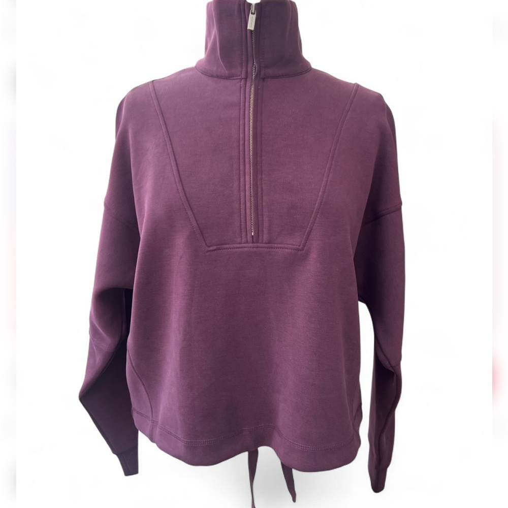 Sweaty Betty Sand Wash Funnel Neck Half Zip Pullover - Purple - Size Small